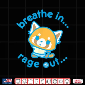 Design Aggretsuko Yoga Breathe In Rage Out Shirt