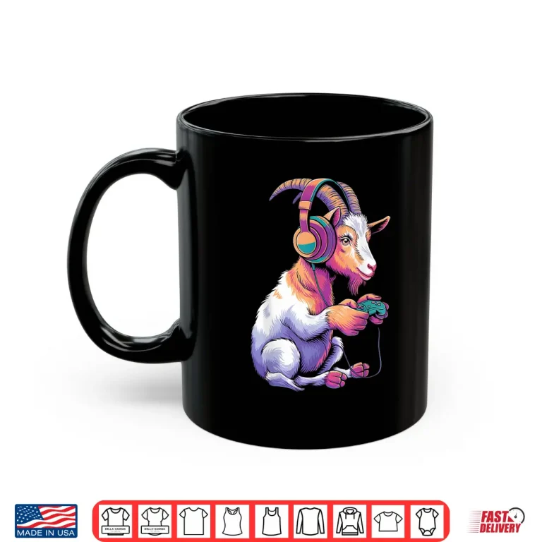 Mug Goat Stuffed Animal Goat Costume Kids Headphones Video Game Shirt