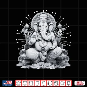 Design Ganesh Hindu Elephant God Ganesha Yoga Spiritual Shirt