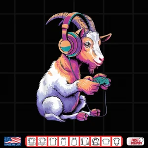 Design Goat Stuffed Animal Goat Costume Kids Headphones Video Game Shirt