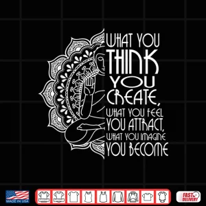 Design Law Of Attraction Spiritual Buddha Meditation Gifts Men Yoga Shirt