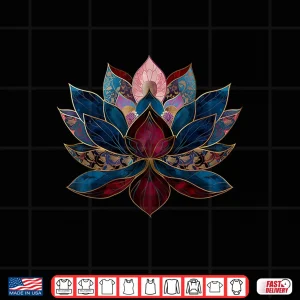 Design Lotus Flower Vintage Japanese Zen Buddhist Buddhism Yoga Shirt