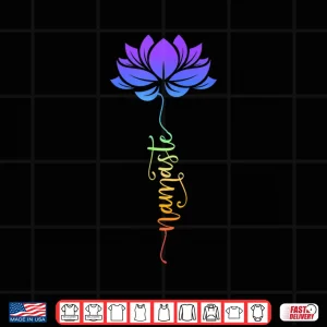 Design Namaste Lotus Flower Meditation Yoga Shirt