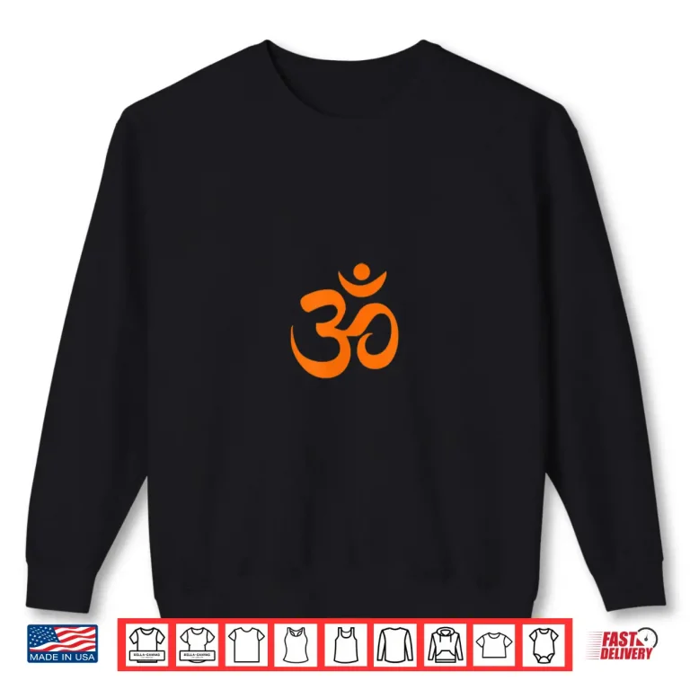 Sweatshirt Om Omkar Aum Symbol Orange Graphic Spiritual Yoga Meditation Shirt