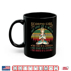 Mug Scorpio Girl Tshirt for Yoga Black Women Birthday Gifts