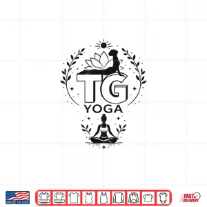 Design TG Yoga Minimal Lotus Flow Emblem Shirt