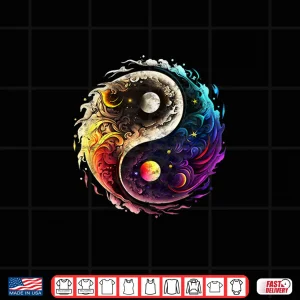 Design Yin Yang sun moon universe Tai chi Qigong yoga Taoism Shirt