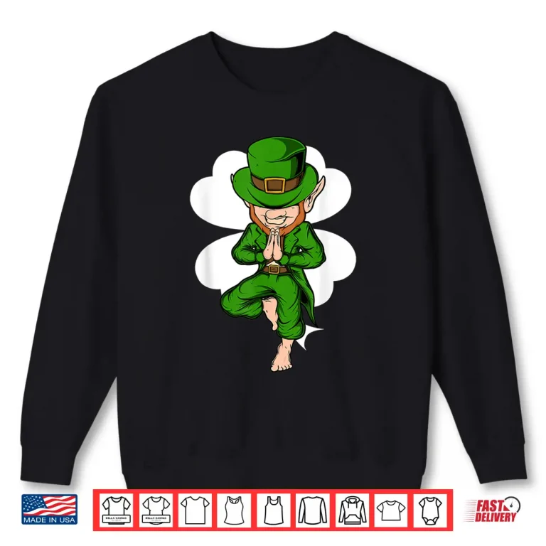 Sweatshirt Yoga Pose Leprechaun St. Patricks Day Yoga Shirt