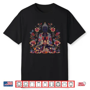 Buddha Floral Vintage Flower Yoga Buddhism Yogi Buddhist Shirt