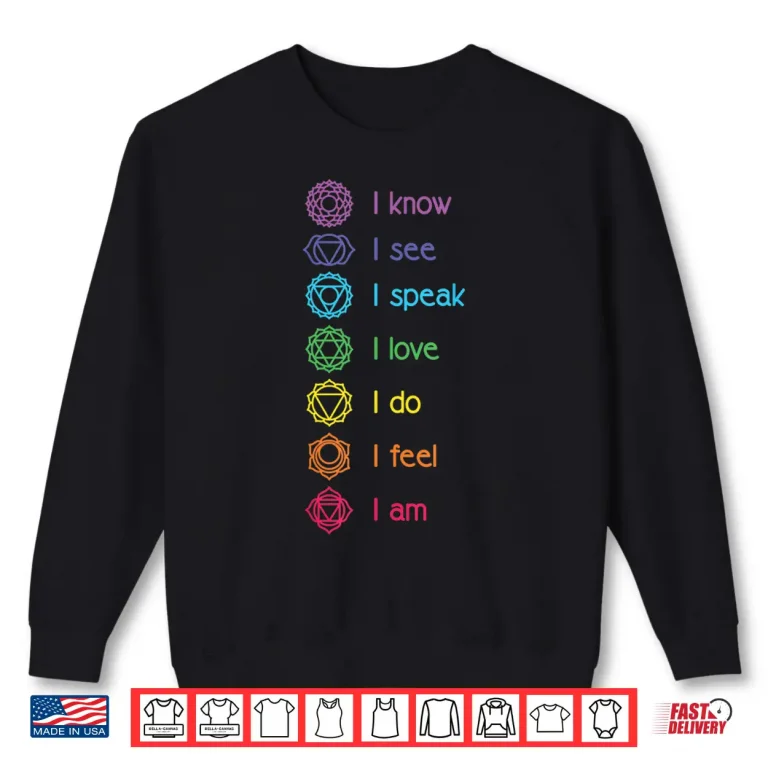 Sweatshirt Chakra Alignment Yoga Meditation Spiritual Shirt