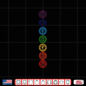 Design Chakras Yoga Sacred Geometry OM Namaste Kundalini Meditation Shirt