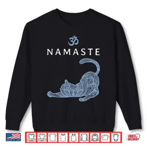 Sweatshirt Cute Namaste Cat In Yoga Pose Om Symbol Men Women Gift Shirt