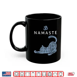 Mug Cute Namaste Cat In Yoga Pose Om Symbol Men Women Gift Shirt