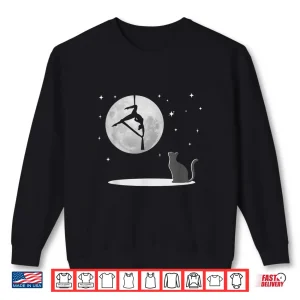 Sweatshirt Fly Aerial Yoga Hammock Silks Stars and Moon Cat Cat Lover Shirt