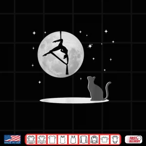 Design Fly Aerial Yoga Hammock Silks Stars and Moon Cat Cat Lover Shirt