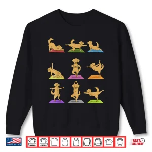 Sweatshirt Golden Retriever Yoga Shirt Funny Dogs In Yoga Poses Shirt