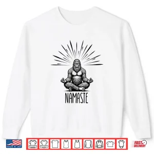 Sweatshirt Namaste Bigfoot Yoga Meditation Funny Bigfoot Yoga Pose Shirt