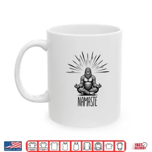 Mug Namaste Bigfoot Yoga Meditation Funny Bigfoot Yoga Pose Shirt