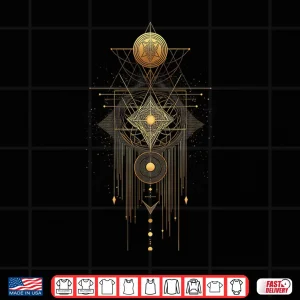 Design Sacred Geometry Metatron Abstract Art Deco Spiritual Yoga Shirt