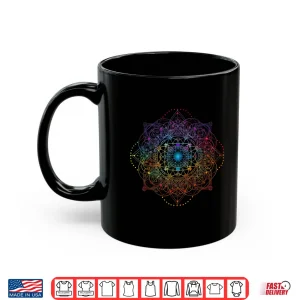 Mug Sacred Geometry Metatron Cube Colorful Spiritual Yoga Shirt