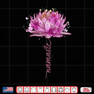 Design Yoga Namaste Lotus Flower Yoga Water Lily Yoga Shirt