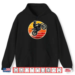 Hoodie Dirt Bike Sunset Motocross Men Women Kids Girls Boys Shirt