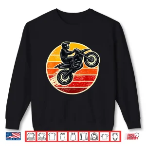 Sweatshirt Dirt Bike Sunset Motocross Men Women Kids Girls Boys Shirt