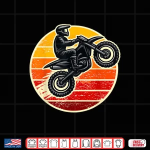 Design Dirt Bike Sunset Motocross Men Women Kids Girls Boys Shirt