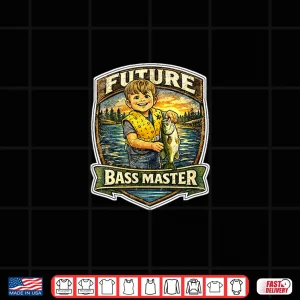 Design Future Bass Master Kid Fisherman Shirt