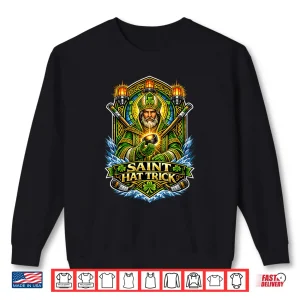 Sweatshirt Irish Hockey Design Tee Saint Hat Trick St Patricks Day Shirt