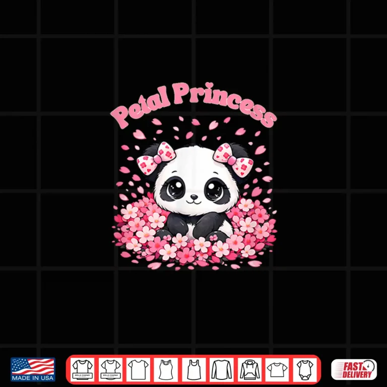 Design Petal Princess Cute Panda Cherry Blossom Kawaii Sakura Shirt
