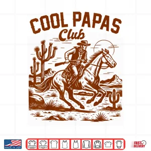 Design Cool Papas Club Grandpa Cowboys Desert Vibes Western Life Shirt