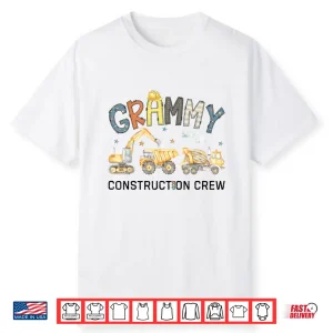 Grammy Construction Crew Excavator Birthday Boy Party Shirt