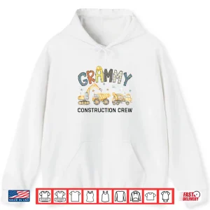 Hoodie Grammy Construction Crew Excavator Birthday Boy Party Shirt