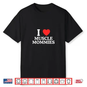 I Love Heart Muscle Mommies Funny Gym Baddie Gen Z Meme Lift Premium Tri Blend Shirt