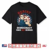 Resist Democracy Has No Kings Woman’S Girl America Flag Shirt