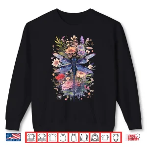 Sweatshirt Beautiful Dragonfly Watercolor Art Insect Lover Earth Day Shirt