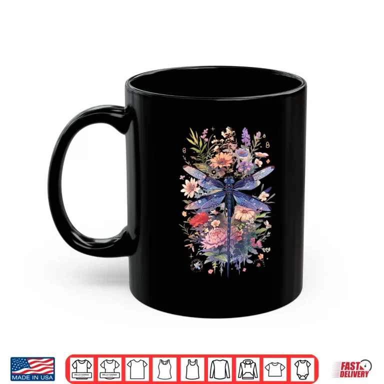 Mug Beautiful Dragonfly Watercolor Art Insect Lover Earth Day Shirt