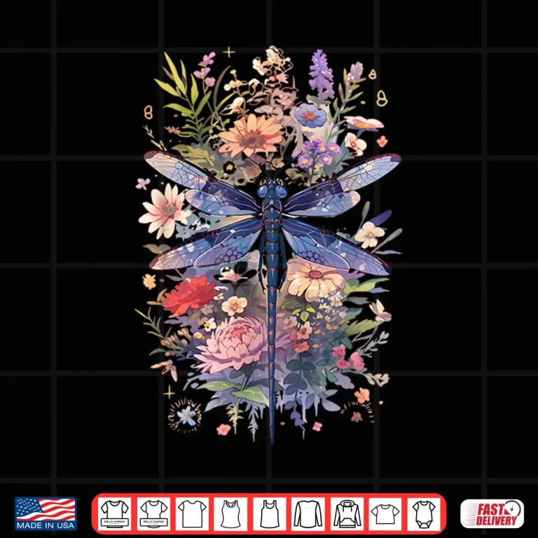 Design Beautiful Dragonfly Watercolor Art Insect Lover Earth Day Shirt