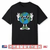 Funny Earth Day Planet Peace Hand Boys Girls Kids Toddlers Shirt