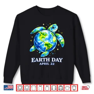 Sweatshirt Funny Earth Day 2026 Save The Earth Sea Turtle Kid Boys Girl Shirt