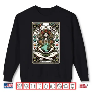 Sweatshirt Gaia Greek Goddess Pagan Mother Earth Nature Tarot Card Shirt