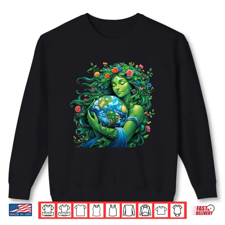 Sweatshirt Green Mother Nature Earth Day Earth Mother Planet Nature Shirt
