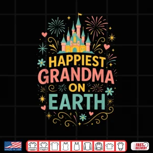 Design Happiest Grandma on Earth Shirt Grandmother Mothers Day Shirt