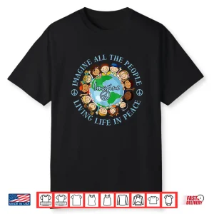 Imagine All The People Living Life Peace Earth Day 2024 Men Shirt
