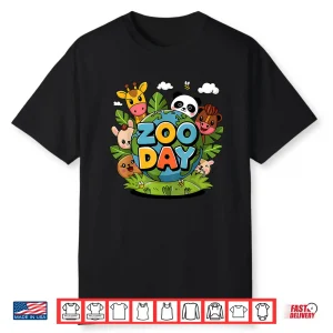 Men Women Kids Fun Zoo Day Wildlife Party Cute Animals Earth Shirt