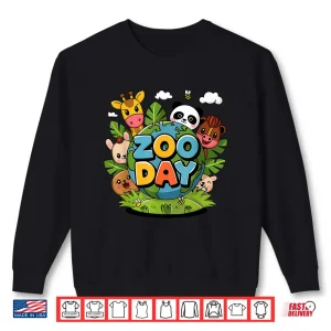 Sweatshirt Men Women Kids Fun Zoo Day Wildlife Party Cute Animals Earth Shirt