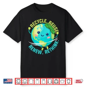 Recycle Shirt Reuse Renew Rethink Earth Day Environment Kids Shirt