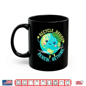 Mug Recycle Shirt Reuse Renew Rethink Earth Day Environment Kids Shirt
