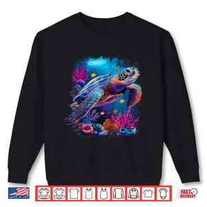 Sweatshirt Sea Turtle Beach Earth Day Ocean Animal Scuba Diving Diver Shirt